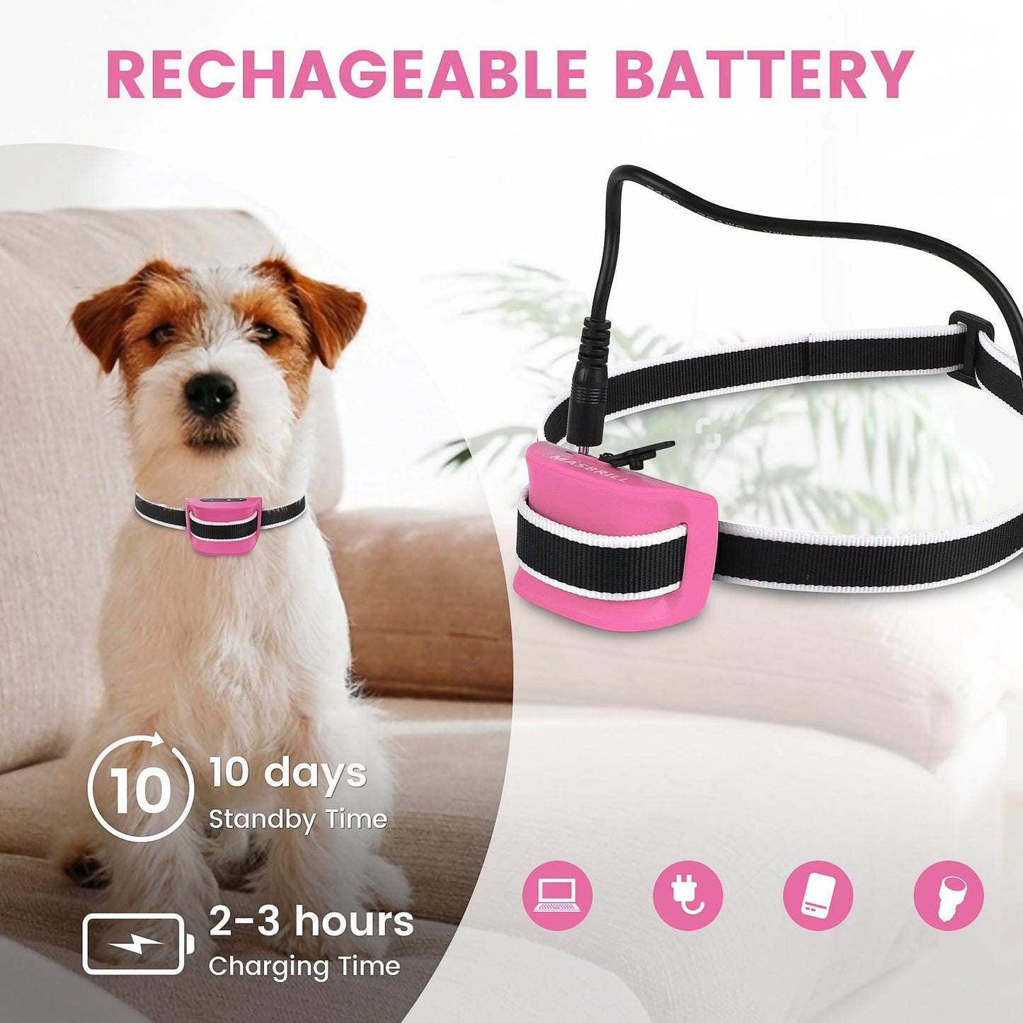 Multifunctional Small Dog Bark Collar-DC651