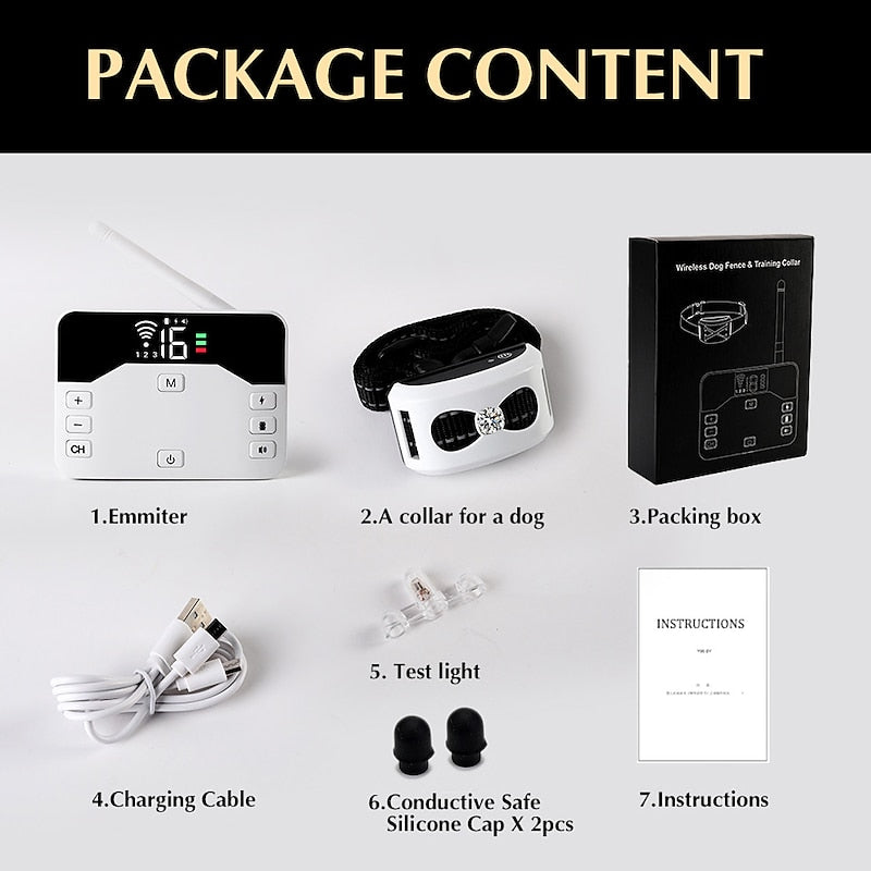 2-in-1 Wireless Fence & Training Collar - Safety and Training for Your Dog