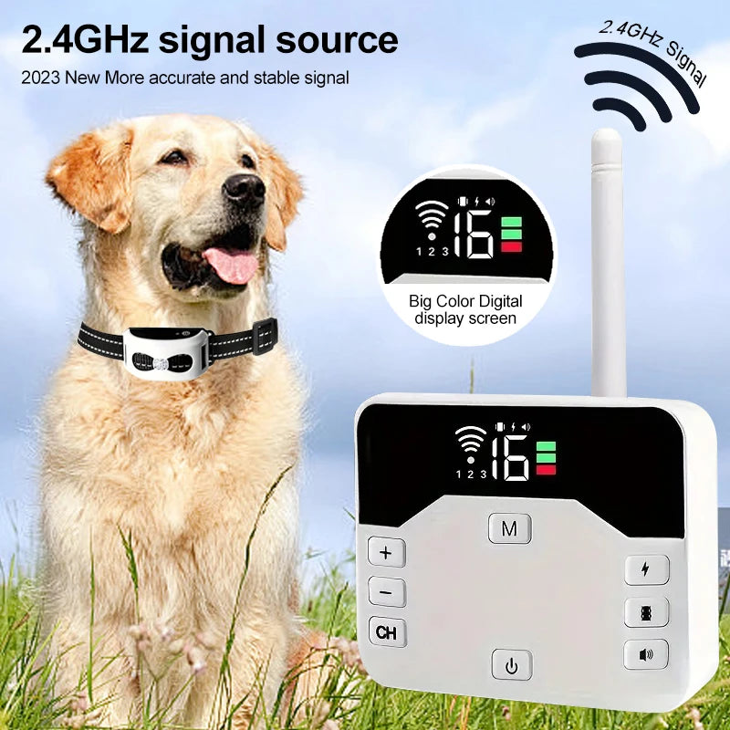 2-in-1 Wireless Fence & Training Collar for Dogs – Waterproof, Rechargeable, 300m Range