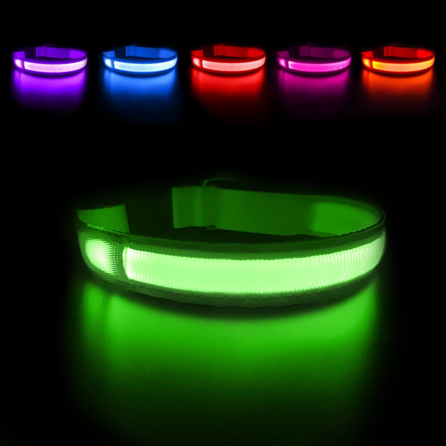 Rechargeable Waterproof Light-Up Dog Collar