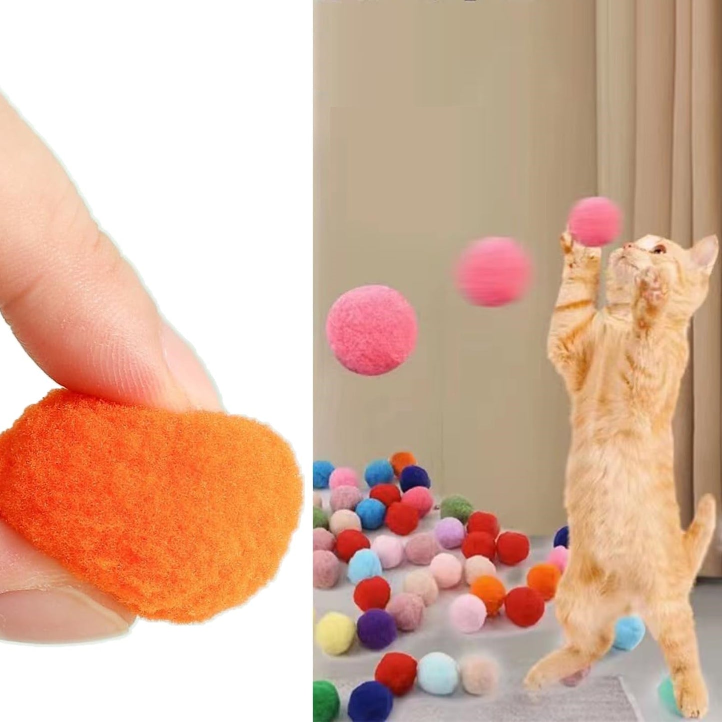 Ball Launcher Set – 100 Colorful Cat Balls + 2 Launchers for Interactive Pet Playtime & Fun