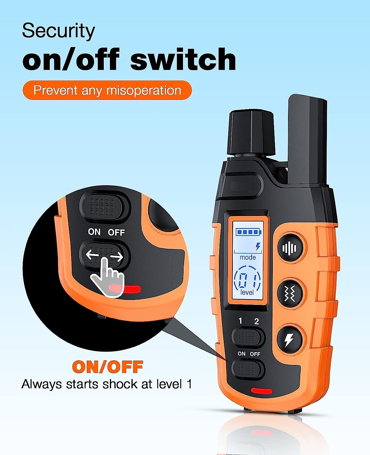 1000m Dog Training Collar with Remote - Waterproof, Rechargeable E-Collar for All Dog Sizes
