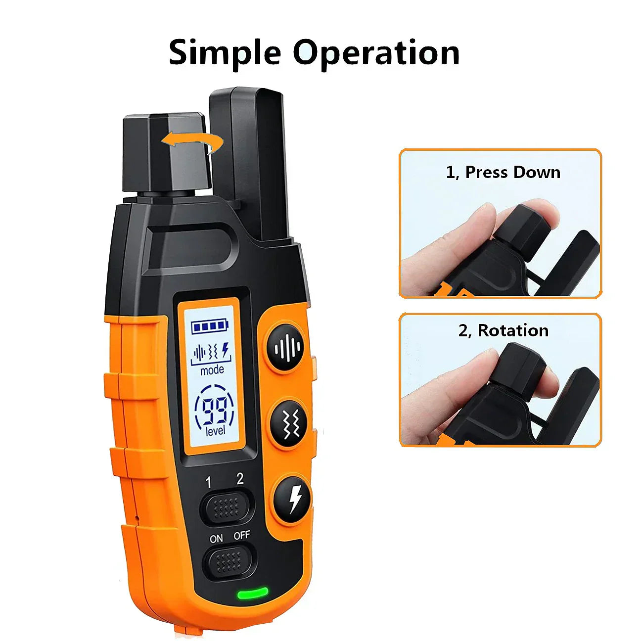 1000m Dog Training Collar with Remote - Waterproof, Rechargeable E-Collar for All Dog Sizes