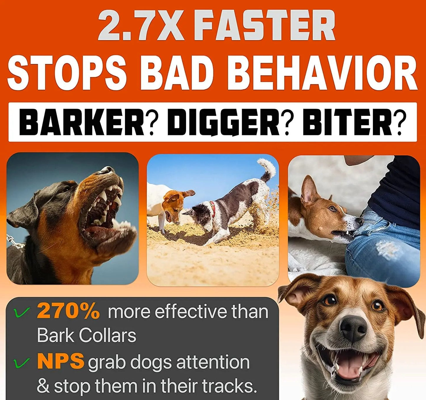3-in-1 Bark Control & Pet Deterrent