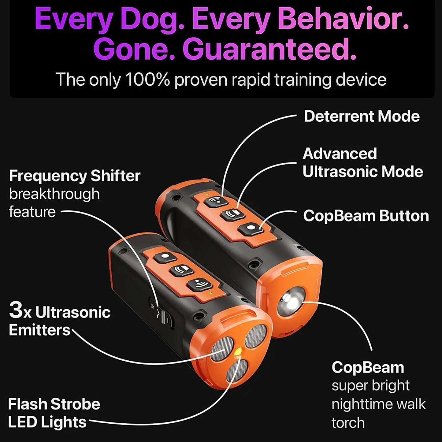 3-in-1 Bark Control & Pet Deterrent