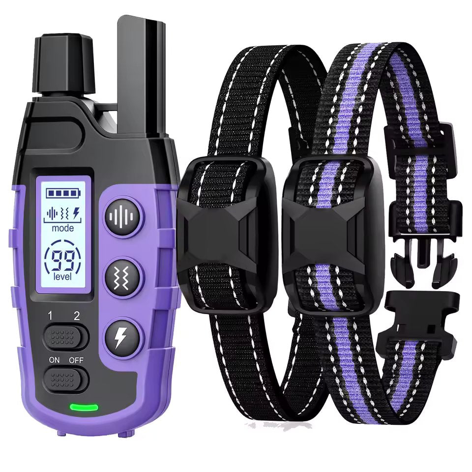 1000m Dog Training Collar with Remote - Waterproof, Rechargeable E-Collar for All Dog Sizes