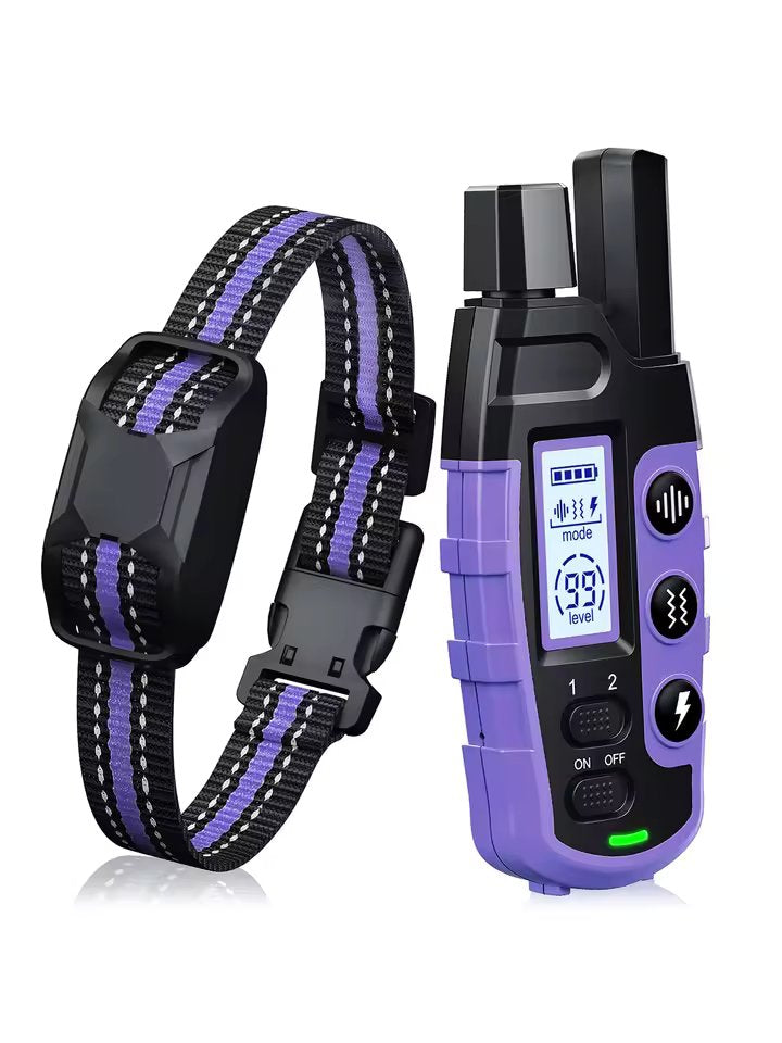 1000m Dog Training Collar with Remote - Waterproof, Rechargeable E-Collar for All Dog Sizes
