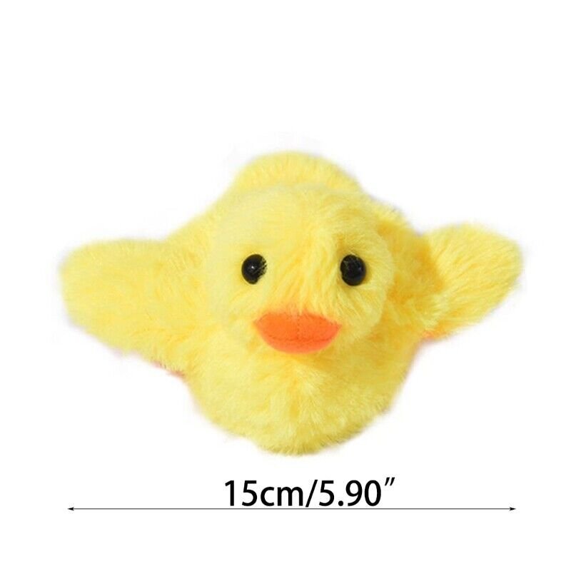 Flapping Duck Cat Toy - Interactive Electric Bird Toys, Washable Cat Plush Toys with Vibration Sensor
