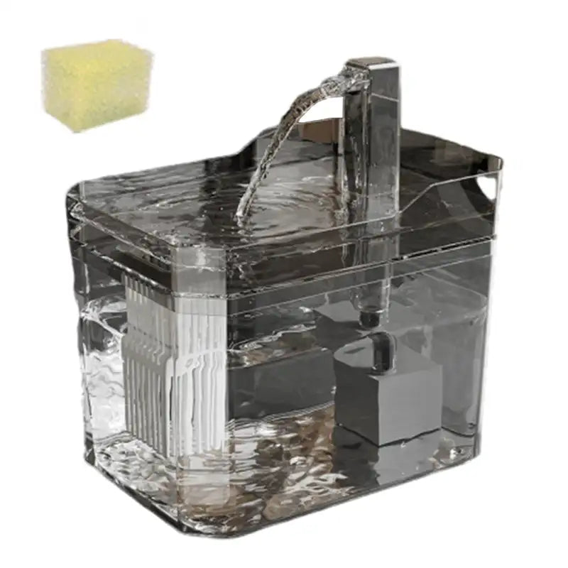 Automatic Cat Water Fountain - 1.5L Fountain, Includes Replacement Faucet for Fresh Flowing Water