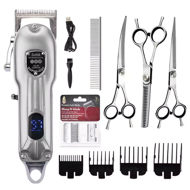 Grooming Kit with Clippers, Scissors, and Accessories