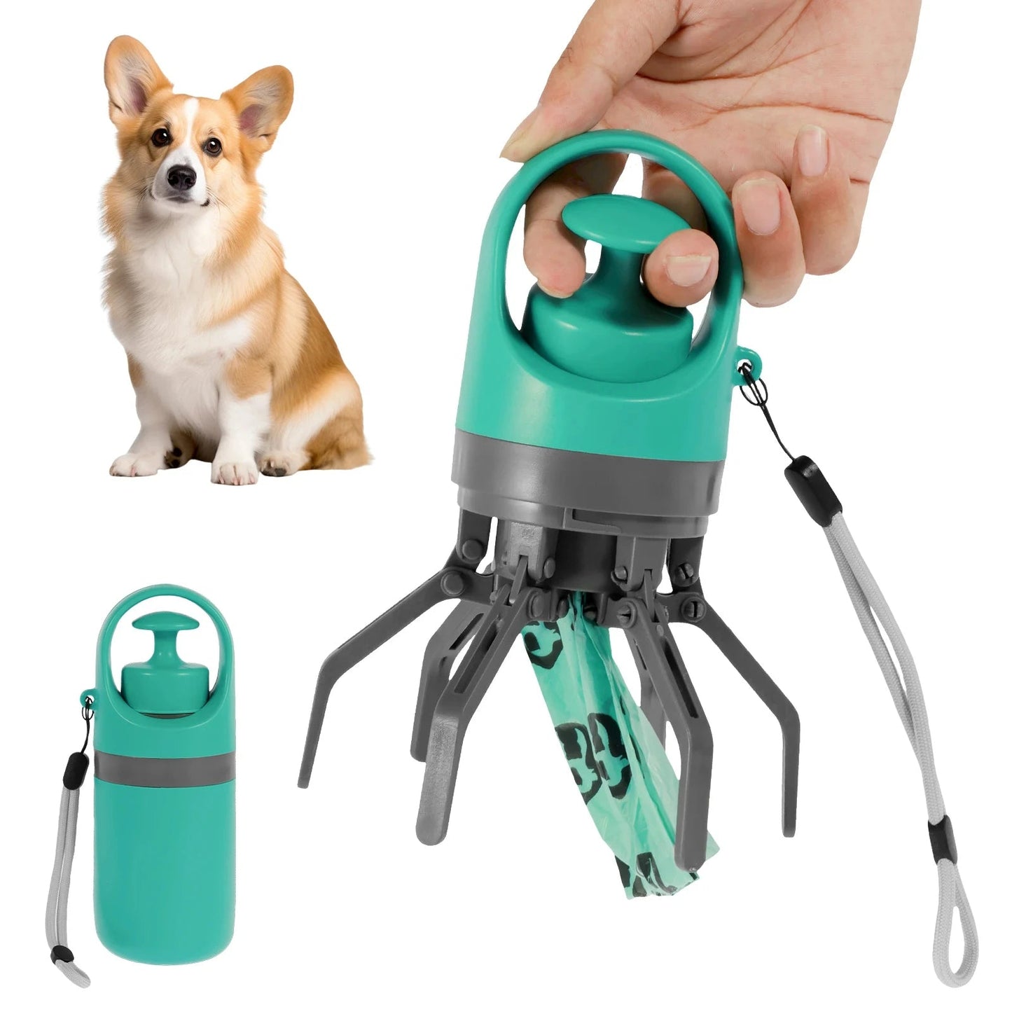 Essential Pet Waste Cleaner with Claw Design and Garbage Bag Dispenser for Outdoor Adventures