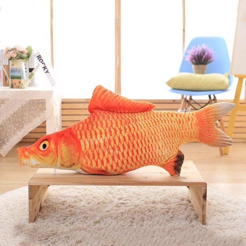 Realistic Looking Cat Kicker Fish Toy