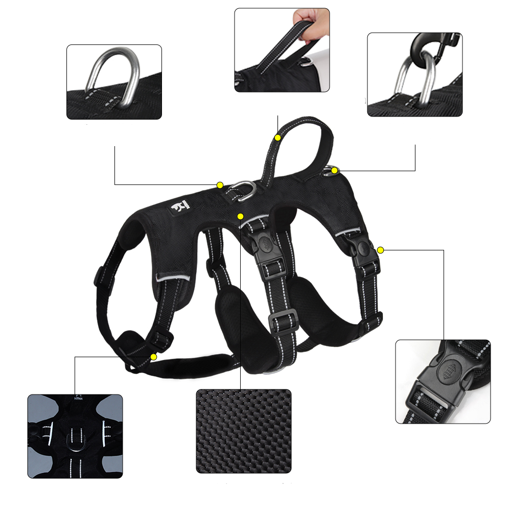 Reflective Anti-Pull Dog Harness - Safety and Comfort