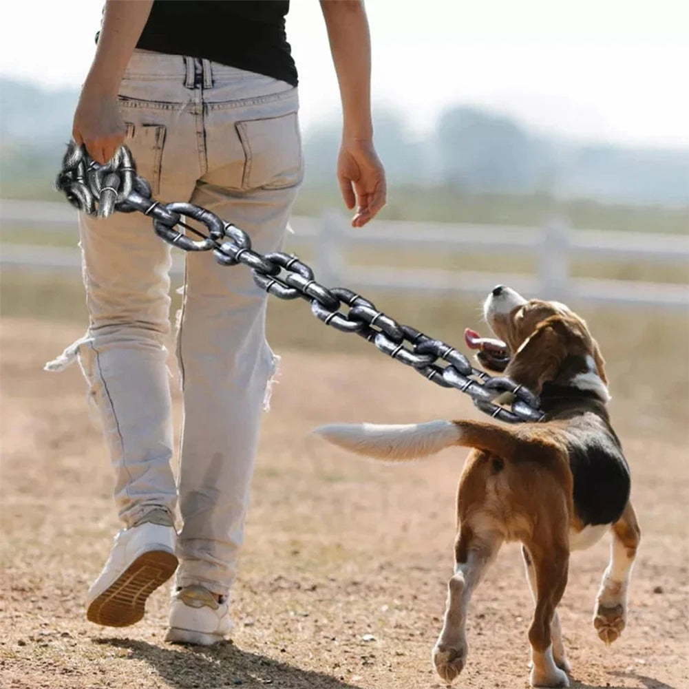 Simulation Fake Big Chain Dog Leash - Stylish, Lightweight, and Funny Dog Leash