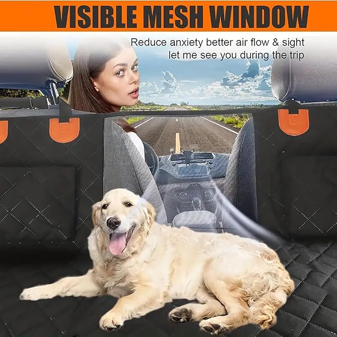 Dog Car Seat Cover Premium Hard Bottom