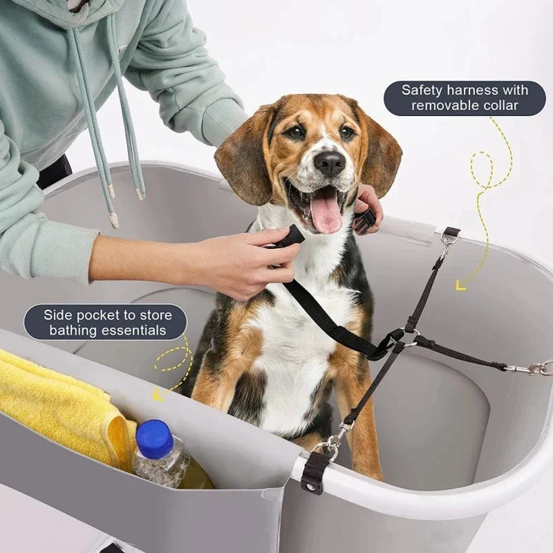 Portable Elevated & Foldable Pet Bathtub