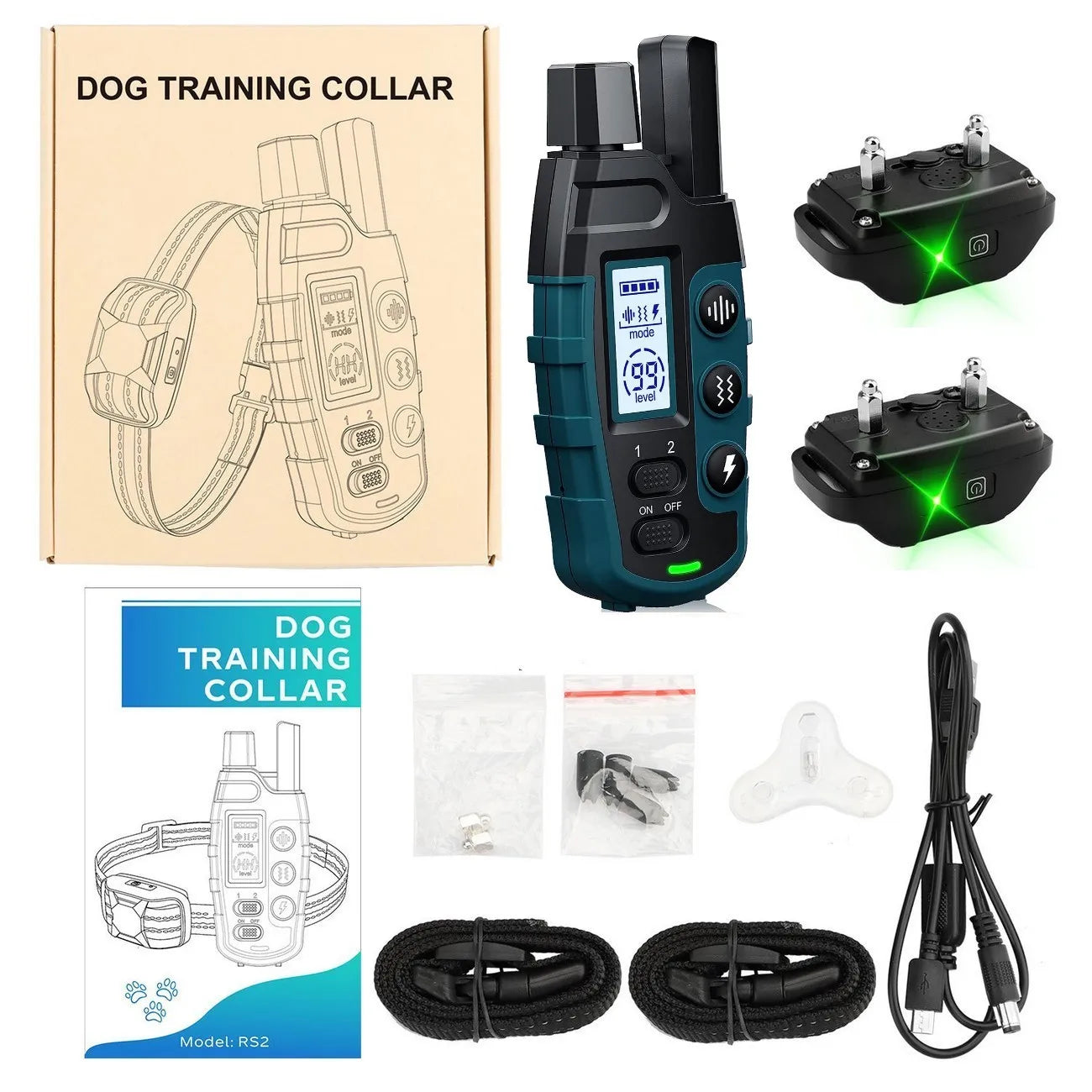 Dog Training Collar – 1000M, Waterproof, Rechargeable