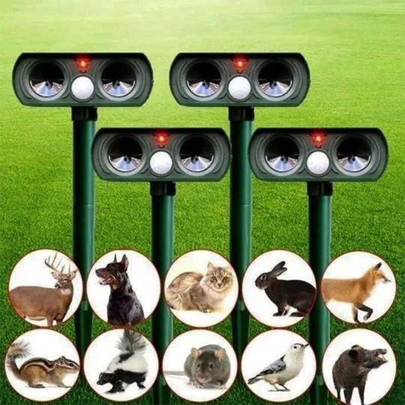 ultrasonic deer repeller, animal deterrent, motion activated animal repeller, pest control ultrasonic, garden animal repeller, solar animal repeller, outdoor pest deterrent, eco friendly pest control, solar powered, repeller, deterrent, motion sensor, waterproof, ultrasonic pest repeller, outdoor ultrasonic repeller, solar motion activated deterrent, animal pest deterrent, eco ultrasonic repeller