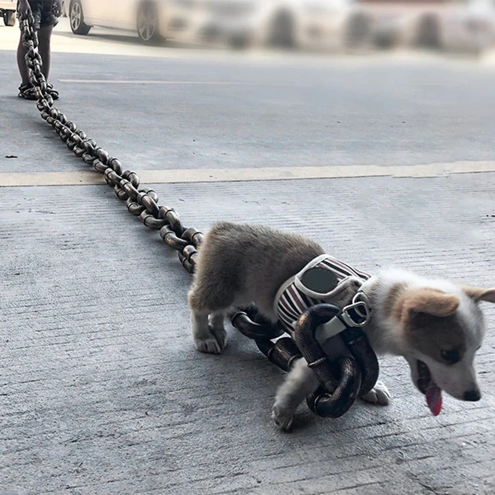 Simulation Fake Big Chain Dog Leash - Stylish, Lightweight, and Funny Dog Leash