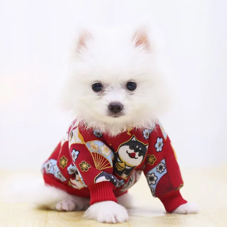 Chic and Adorable Puppy & Cat Apparel – Stylish Cartoon Print Dog Clothes for Small Breeds