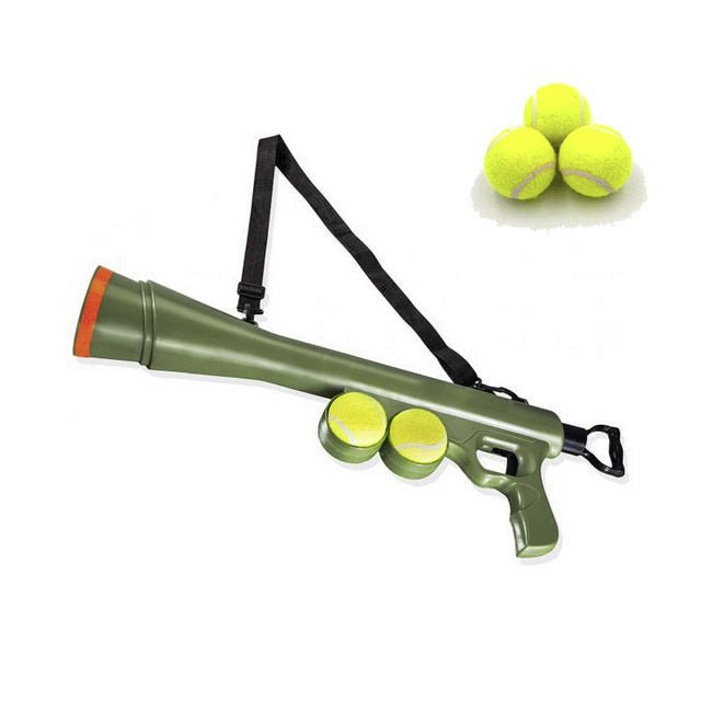 Interactive Ball Thrower, Load & Launch Tennis Balls for Dogs