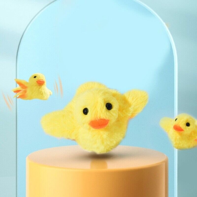 Flapping Duck Cat Toy - Interactive Electric Bird Toys, Washable Cat Plush Toys with Vibration Sensor