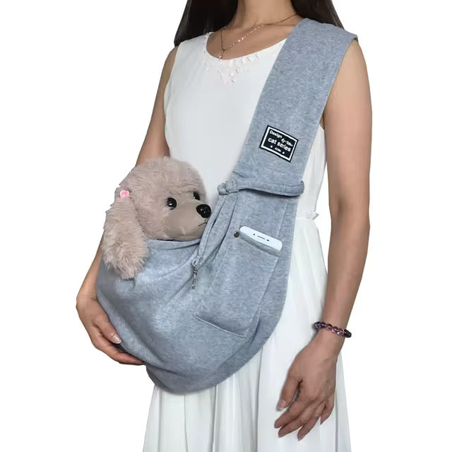 Pet Sling Carrier Comfortable Design for shoulders - High-quality, breathable fabric