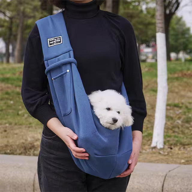 Pet Sling Carrier Comfortable Design for shoulders - High-quality, breathable fabric