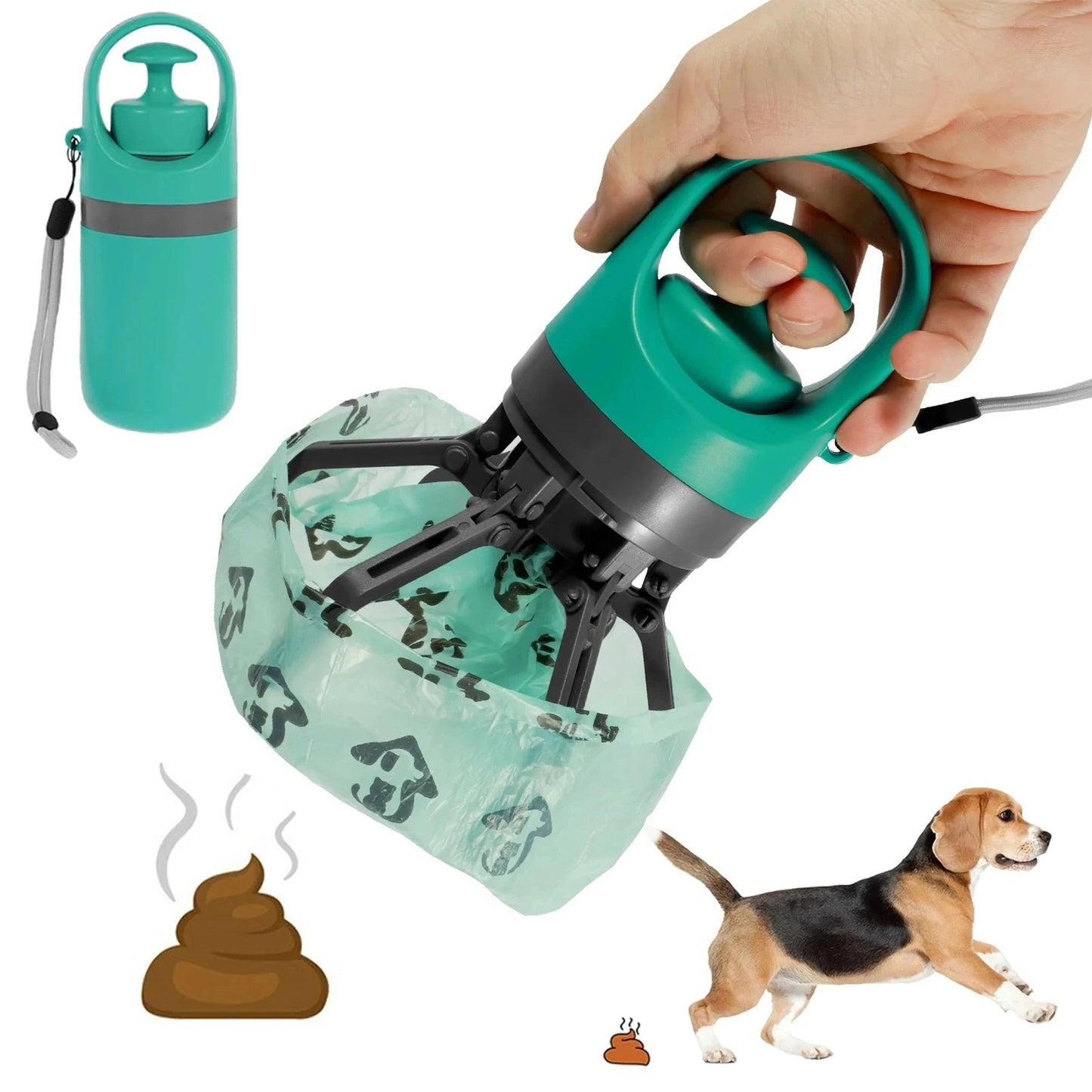 Essential Pet Waste Cleaner with Claw Design and Garbage Bag Dispenser for Outdoor Adventures